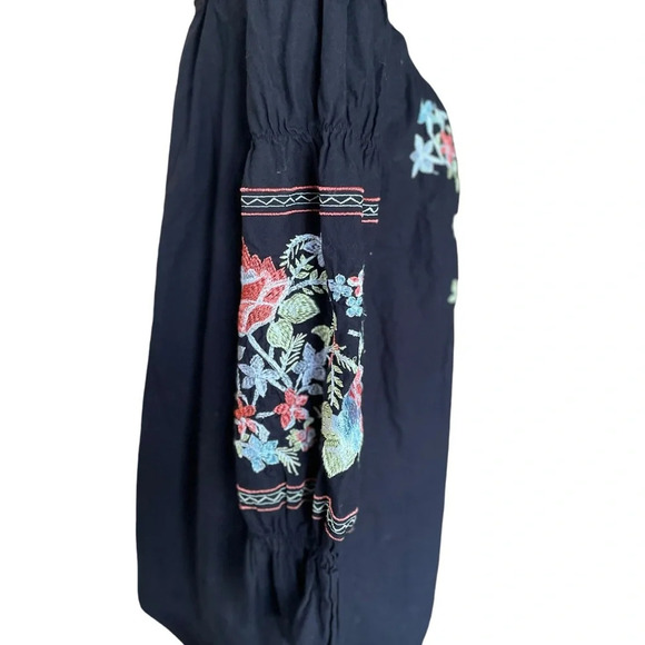 Free People Women Black Off The Shoulder Embroidery Dress - Picture 11 of 11